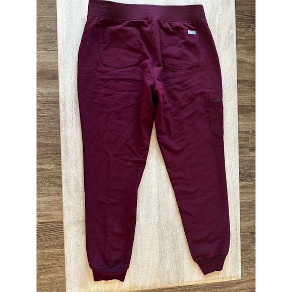Figs Zamora Jogger Scrub Pants in Burgundy Maroon Size Medium - Picture 4 of 4